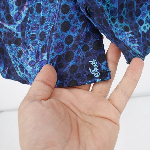 Robert graham shirt men's 2XL flip cuff long sleeve button up dotted leaf cotton - Picture 5 of 14